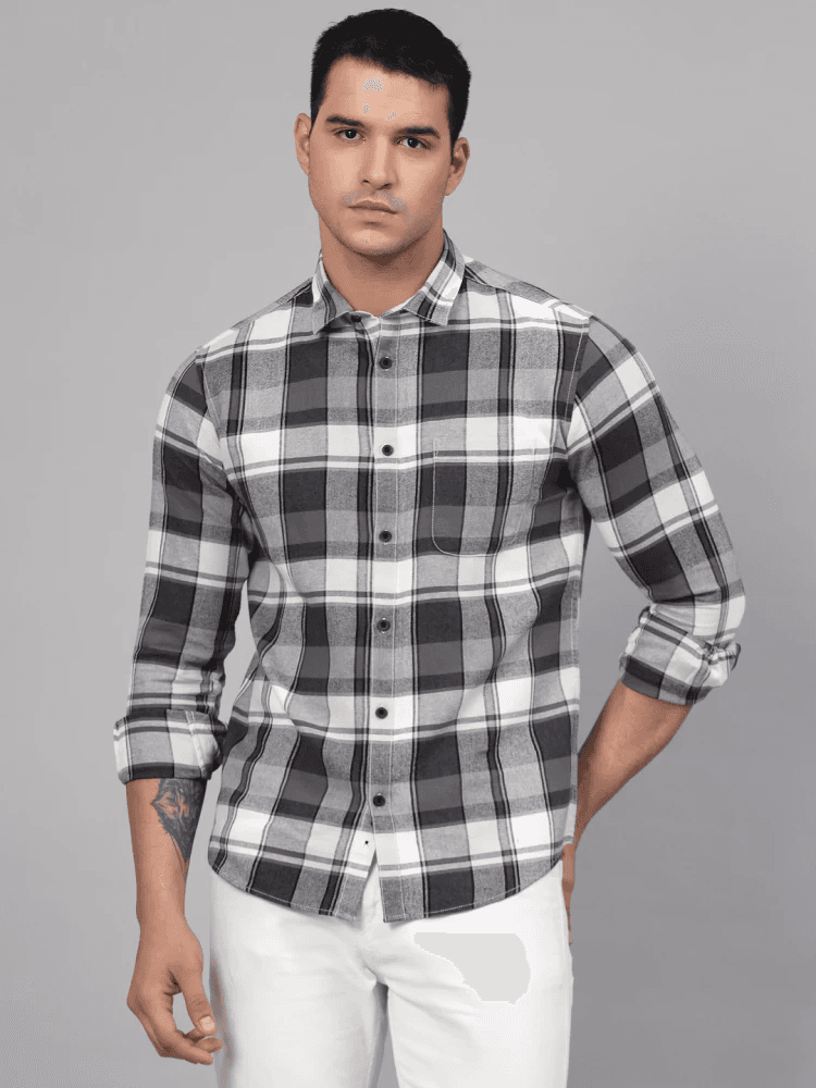 Men Check Shirt